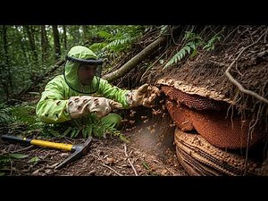 Giant Hornet Nest Beneath the Earth Controlled Extraction Success #gianthornets