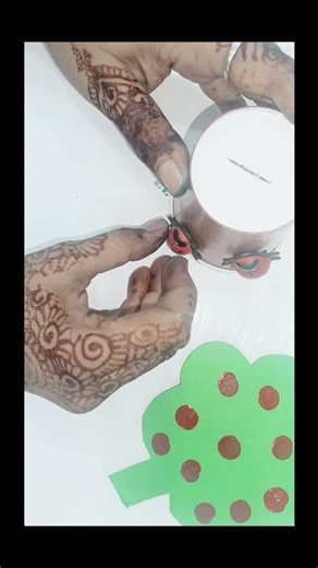 Turn a simple paper cup into a cute apple tree! 🍎🌳Easy, fun and perfect DIY craft for kids at home.