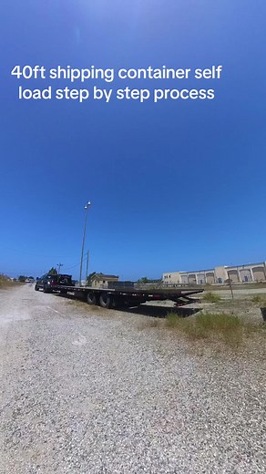 40ft shipping container self load#jnjhaulingandtowing #rv #towing #5thwheel