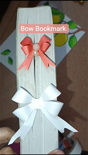 DIY Bow Bookmark ||How To Make Paper Bookmark at Home #shortsfeed #bookmark #papercrafts