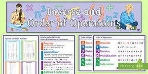 Inverse and Order of Operations Display Pack