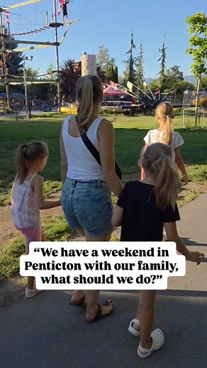 ☀️Only have one weekend in Penticton with the family? Here’s how we’d spend it 👇 💦 Start with a float down the Channel with @coyotecruises - our girls loved spotting ducks and fish! It was easy for us to hop in their floatie and go, the bus picked us up at the end to bring us back to the start. 🏎️ Then head to @locolanding for go-karts, bumper boats, ropes course, badlands, mini-golf and more! 🍦Grab an ice cream at @lickitysplitzicecream. Choose between a cone, cup or try a ‘big kahuna’ cook