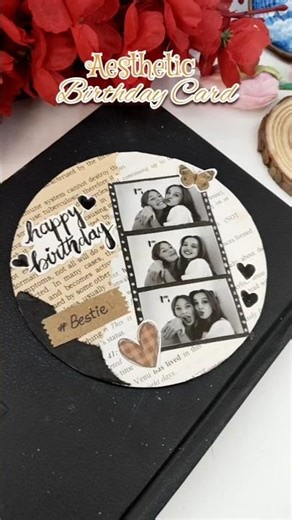 Easy Aesthetic birthday card on old CD? #art #diy #birthdaycard #aesthetic #birthday #shorts #love