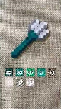 Fuse Bead ASMR. Trident 🔱 rom Minecraft#fusebeads #perlerbeads