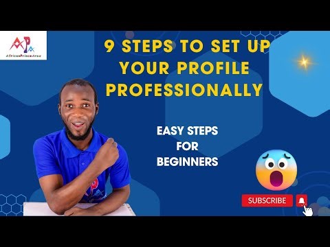 How to set up your profile professionally #africanprincearex