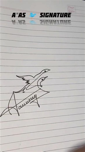 💐🌹Bird Crazy Signature Design🌹 🐦 # A Letter Stylish Bird Signature # Easy Handwritten Signature 💐💐