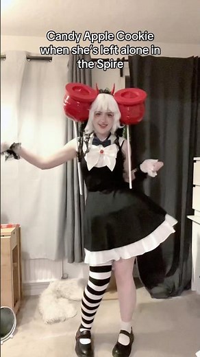 Candy Apple is soo cute🍎 #candyapplecookie #cookierun #crk #cookierunkingdom #cosplay #pomni #dance