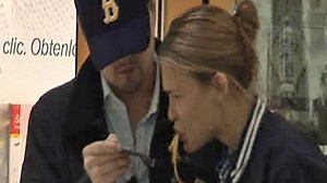 Leo and Bar Mall Their Lunch