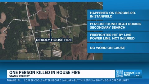 One killed in Stanly County house fire