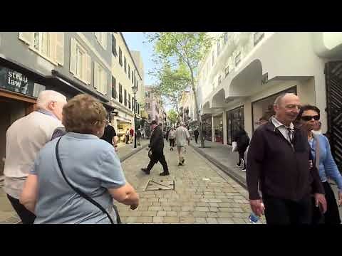 4K | Gibraltar Main Street Walk | April 2025 | British overseas territory