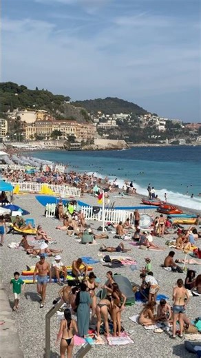 Nice France: Peaceful 4K Beach Walk with Coastal Serenity