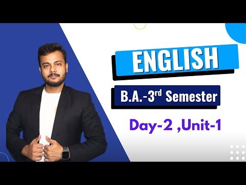 Day-2 || BA 3rd semester English Unit-1 fully detailed class #baenglish