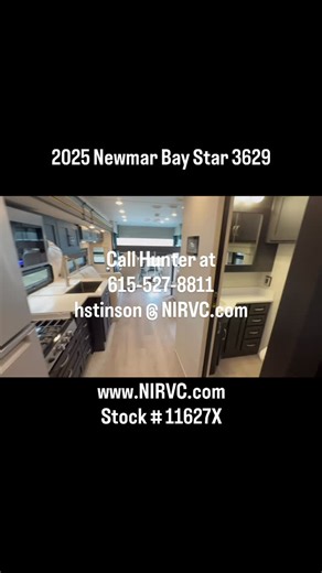 National Indoor RV Centers | NIRVC on Instagram: "This 2025 Newmar Bay Star 3629 Class A gas motorhome has everything you need to hit the road and begin your journey in luxurious style! Located in Nashville. Give Hunter a call at 615-527-8811 or view the full listing at www.NIRVC.com stock # 11627X. • Our Fly’n’Buy program makes it easy to purchase a motorhome at any of our nationwide locations because we reimburse up to $500 in airfare when you fly to take delivery. • #NIRVC #Newmar RVLife Moto