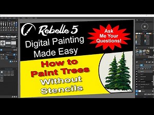 Rebelle 5 Pro Newbies Guide - How to Tutorial | Painting Trees without Stencils