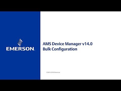 AMS Device Manager v14.0 - Bulk Configuration