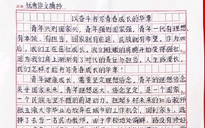 这篇作文好绝《以奋斗书写青春成长的华章》