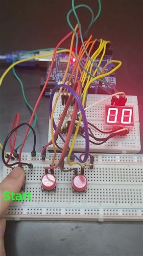 How to Control 2-Digit 7-Segment LED | Start - Stop - Reset Counter 00–99 🔢