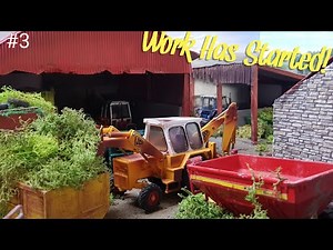 The Big 1/32 Model Farm Diorama Display Day 3 - Work Has Started On The Abandoned Farm + More!