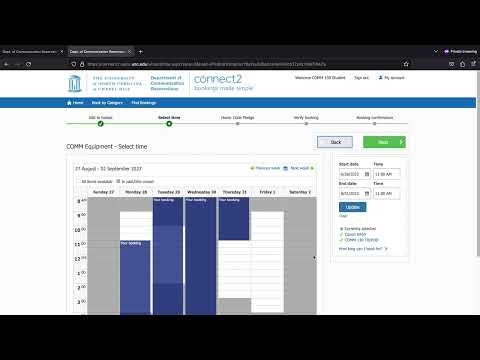 Connect2 Booking Tutorial