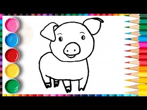 How to Draw a Pig Step by Step | Easy Pig Drawing for Kids | @ABCarttime