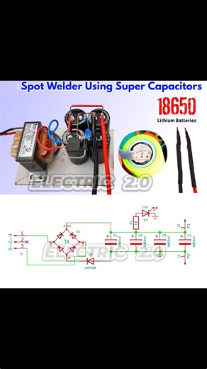 35K views · 165 reactions | Powerful Spot Welder Using Capacitor #spotweldingmachine | Electric 2.0 | Facebook