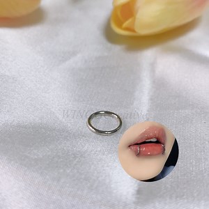 Minimalist Round Lip Ring, Personality Lip Stud, Punk Style Ring, Cartilage Tragus Piercing, Titanium Steel Stud, Body Piercing Jewelry - Etsy