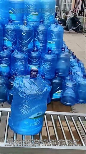 Genius Hack: Move Heavy Water Bottles with a Roller Ramp!
