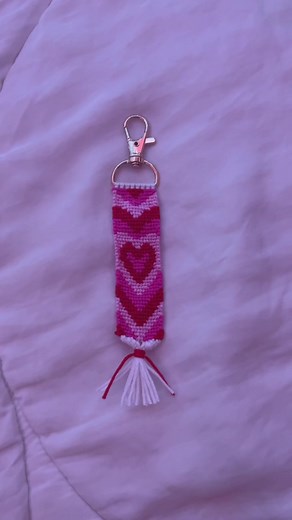 DIY Heart Friendship Bracelet Keychain Tutorial