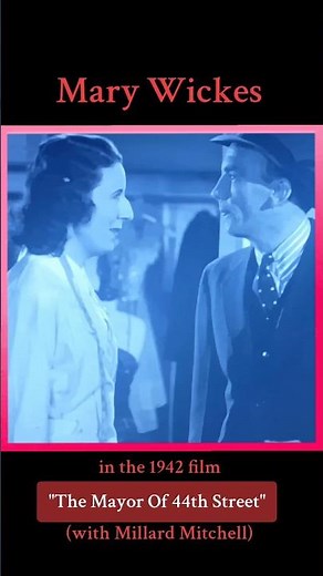 Mary Wickes in funny scene from the 1942 film "The Mayor Of 44th Street" with Millard Mitchell