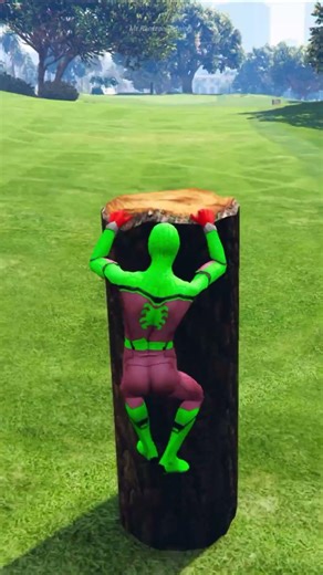 GTA V : 3 Color Spider-Man Chased by Giant Spiders 😱 | Iron Man Epic Rescue 🔥 #shorts