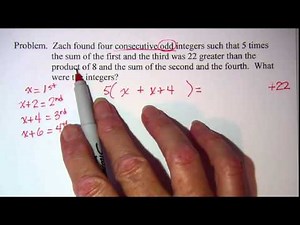 Consecutive Integer Word Problems 3