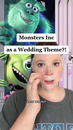 Monster’s Inc as a Wedding Theme! #monstersinc #weddingthemeideas #monstersincweddingtheme #pixarwedding | Lynea D'Aprix