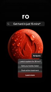 Struggling with ED? Ro Sparks get you harder, faster. Sparks are a powerful 2-in-1 prescription ED treatment that works in 15 mins on average* and lasts up to 36 hrs! 💥 Spark a change in your sex life. Connect with a provider and, if prescribed, get treatment 100% online. *after medication dissolved. – Sparks is a compounded prescription drug that contains sildenafil and tadalafil and is used to treat erectile dysfunction (ED). Compounded drugs are permitted to be prescribed under federal law, 