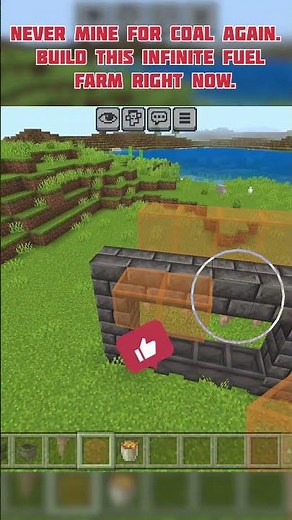how to make infinite fuel farm in Minecraft PE, farm tutorial bedrock #minecraft #minecraftshorts