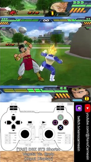 [TAS, Input Display] DBZ BT3 Shorts: Vegeta Vs. Broly