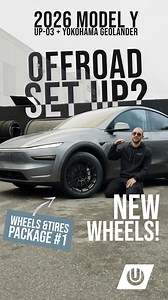 5K views · 49 reactions | We decided to give an off-road look to our new 2026 Tesla Model Y Launch Edition. What other UP wheels do you want us to install on this new Model Y? Let us know in the comments! #YokohamaTire #OnYokohamas #GEOLANDARXCV #TeslaModelY #Juniper | Unplugged Performance | Facebook