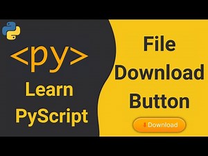 PyScript Tutorial - File Download Button in PyScript with Panel without JS #13