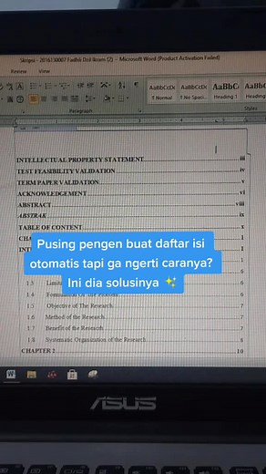 Tips for Creating an Automatic Table of Contents in MS Word