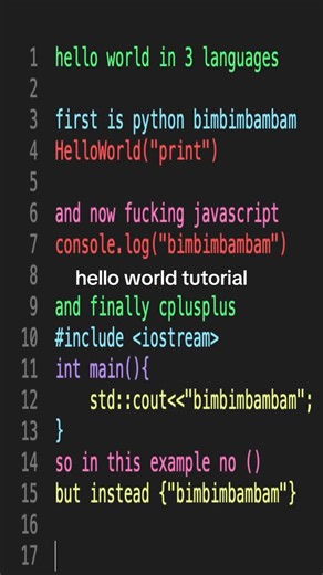 PYTHON BIMBIMBAMBAM | how to hello world💔 bimbimbambam✅ | Instagram