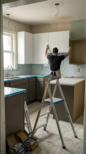 High-End Minimalist Kitchen Timelapse | Luxury Open-Plan Modern Design #Shorts