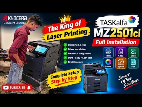 Full installation of Kyocera MZ2501ci Printing Machine II Kyocera printing Machine