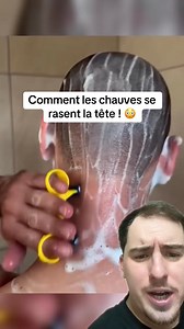Comment les chauves se rasent la tête ! 🤔 #fblifestyle | Lucas En Parle Encore