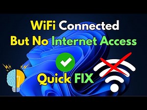WiFi Connected But No Internet Access on Windows 11 - Quick Fixes!
