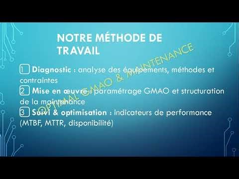 Présentation OPTIMA GMAO & MAINTENANCE