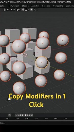 Copy Modifiers in 1 Click in Blender
