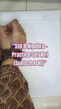Std 8 Maths | Chapter 10 Division of Polynomials | Practice Set 10.1 | Sums 9 & 10 Explained Easy