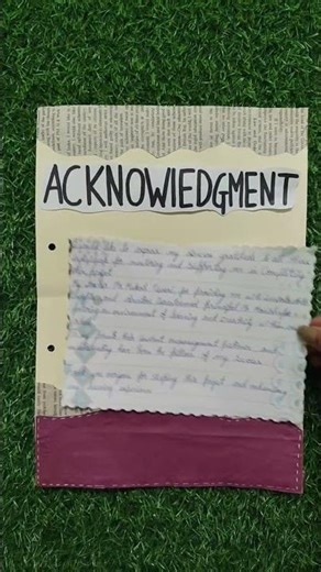 Acknowledgement page Desgin for project🎀✨ Drawing by@ishita.goyal.artist#shorts#acknowledgement​page