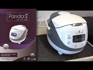 Yum Asia Panda Mini Fuzzy Logic Ceramic Rice Cooker (YUM-EN06) Demo | Cooking Plain Rice.