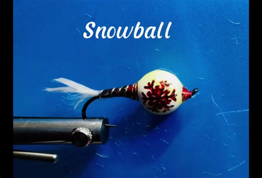 Snowball Holiday Fly 1/0 hook #CapCut #flytying #flytyingaddict #saludabeads #norvicetyers #flyfishing #flyfishingaddict @daisyleighann @MVFS @B_rawls @Chuck Weakland