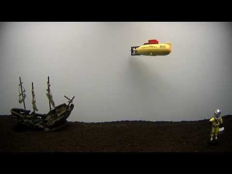 RC U-Boot Sub Explorer II von T2M im 240 L Aquarium in 2K